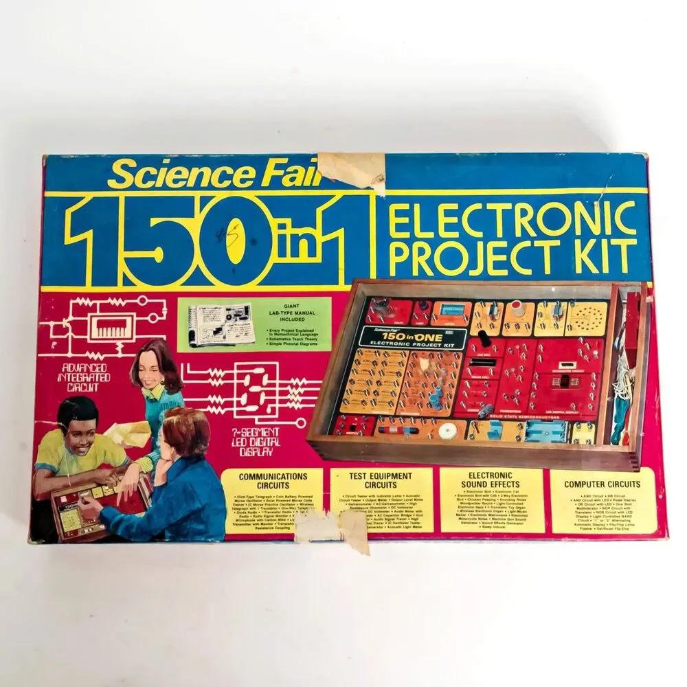 VTG 1976 Radio Shack Science Fair 150-in-1 Electronic Project Kit Cat.# 28-248